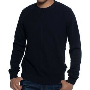 Sean Jean Men’s Crewneck Black Sweater XL 100% Cotton